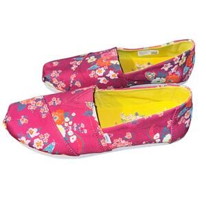 Special Edition! TOMS Women’s‎ Rose Bud Espadrilles Size 7 Floral Pink EUC